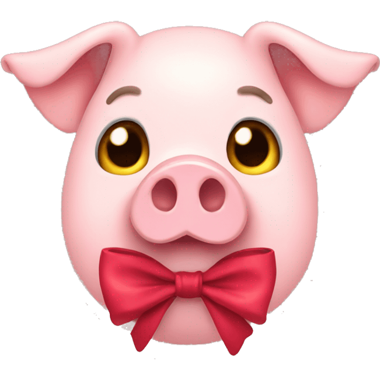 pig with a bow on  emoji