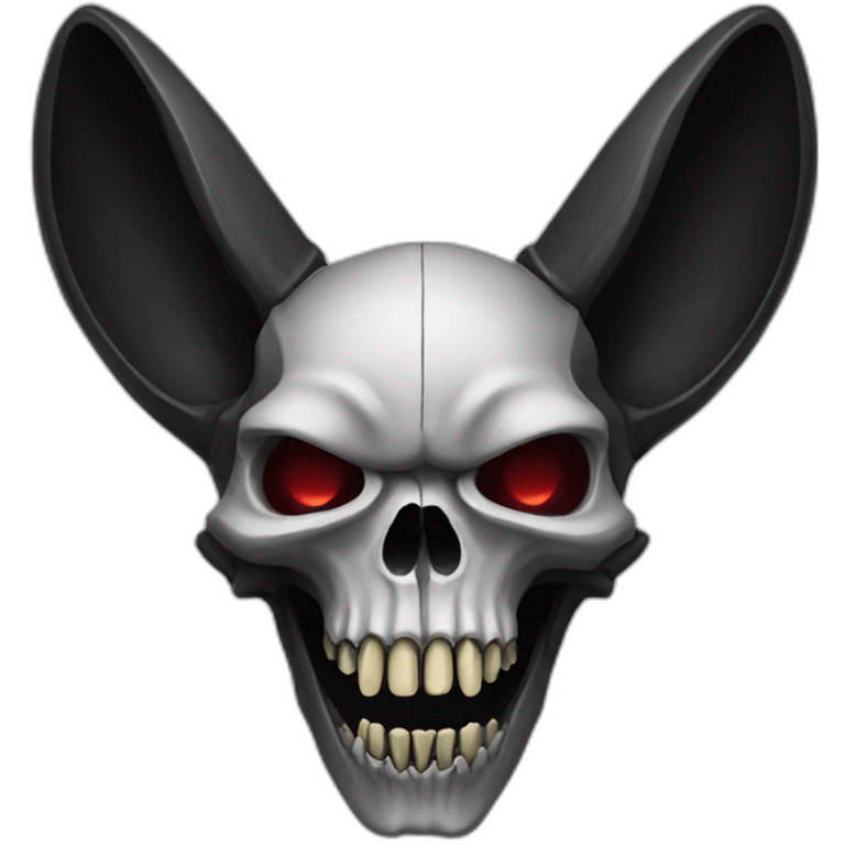 cyberpunk black rage rabbit skull emoji