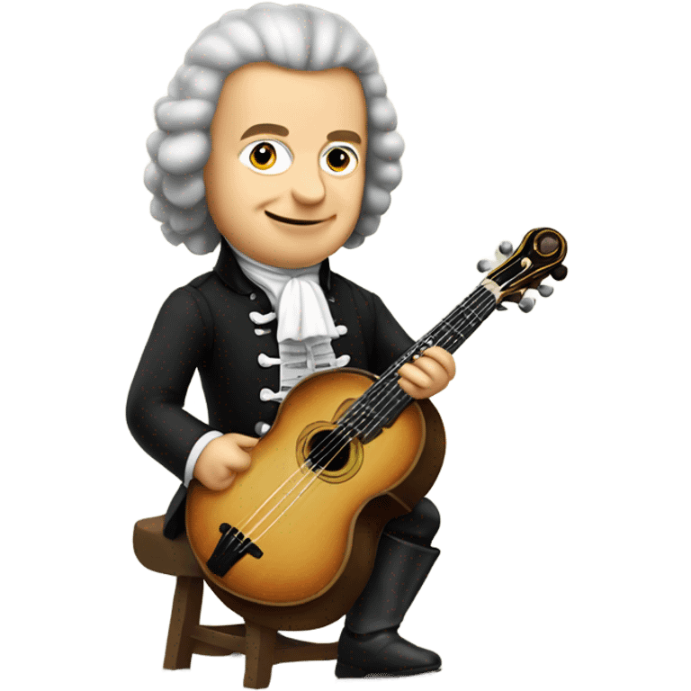 Johann Sebastian Bach midget holding banjo emoji