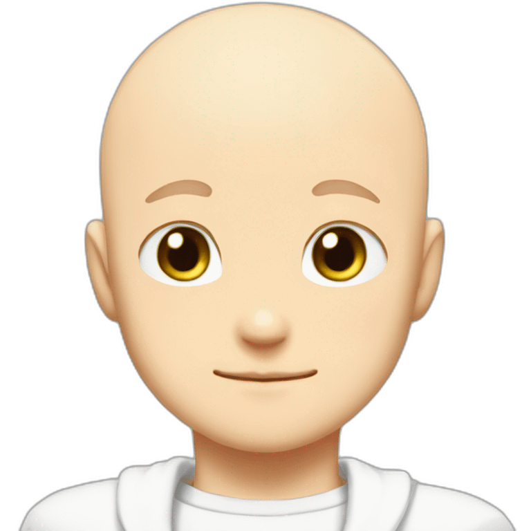 Cute bald cat like saitama in one punch man emoji