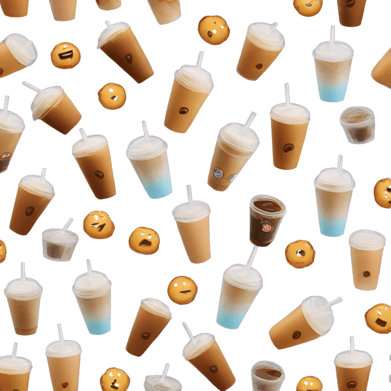 Dunkin ice coffee emoji