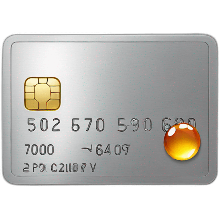 Silver credit card with gems emoji