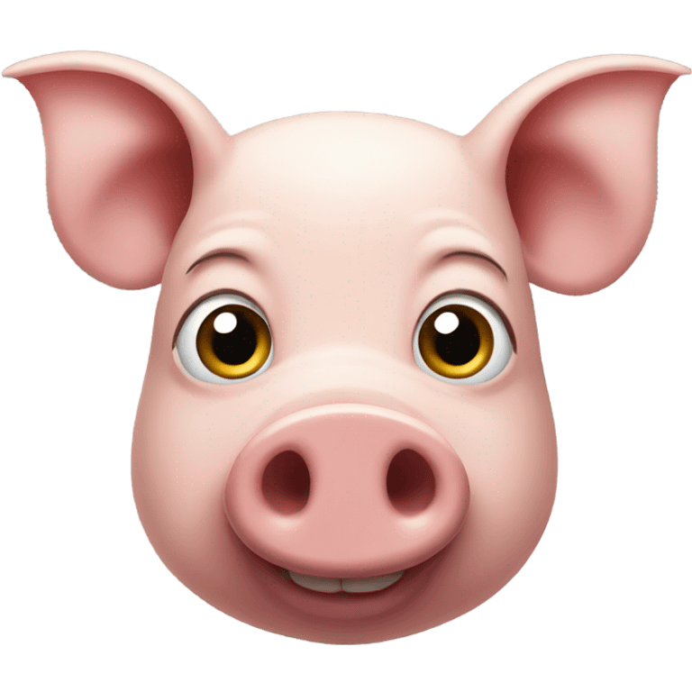 a pig with big eyes emoji