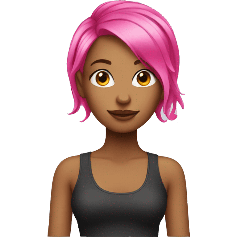 hot pink hair girl emoji