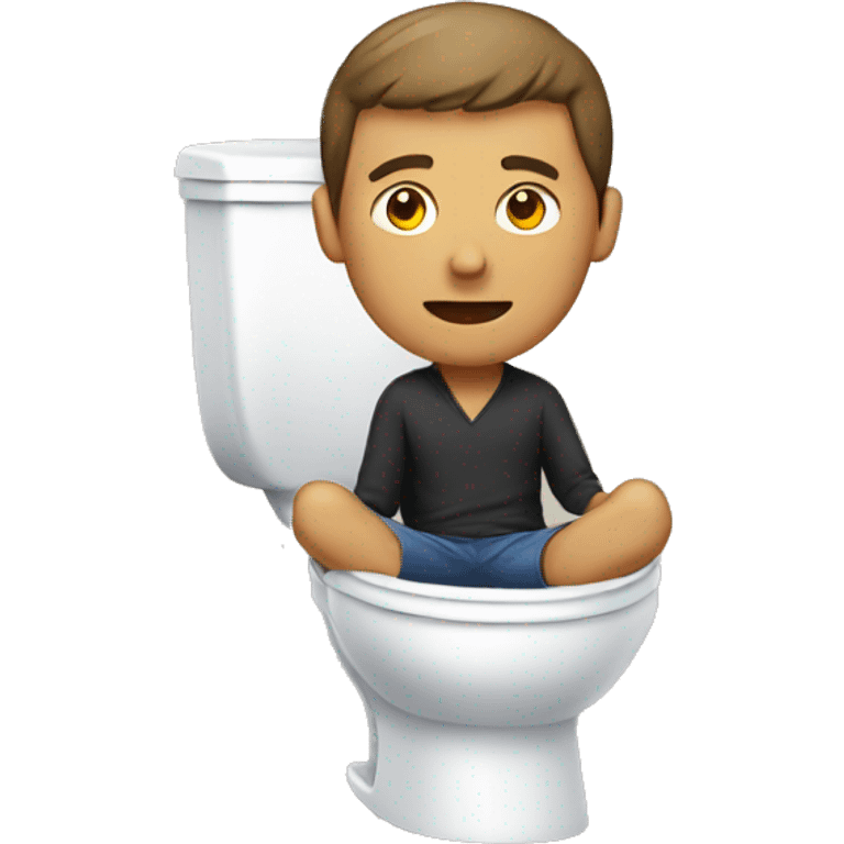 Man in a toilet emoji