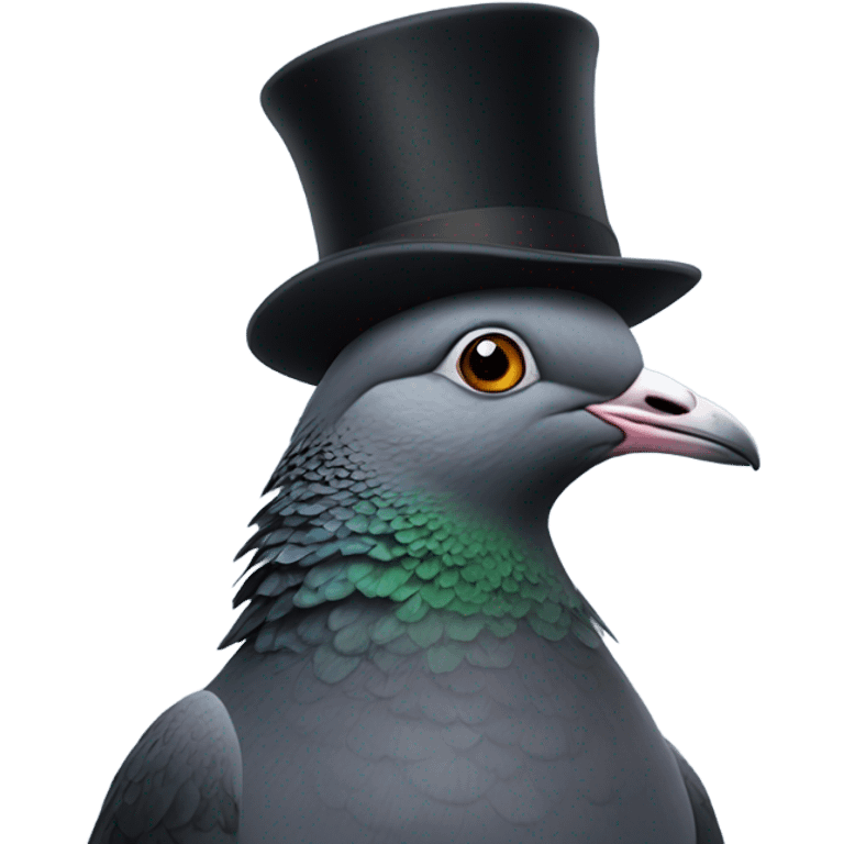 Pigeon in a top hat  emoji