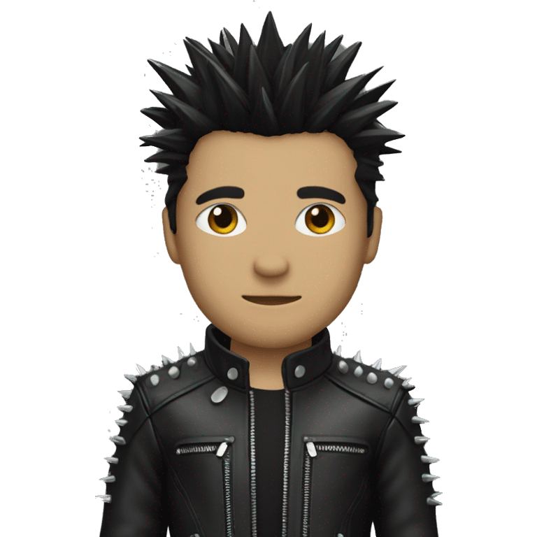 Black spiked leather jacket emoji