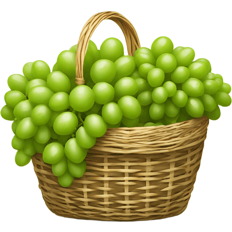 Basket of green grapes emoji