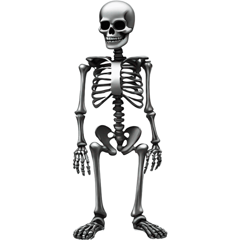 Skeleton made out of chrome emoji