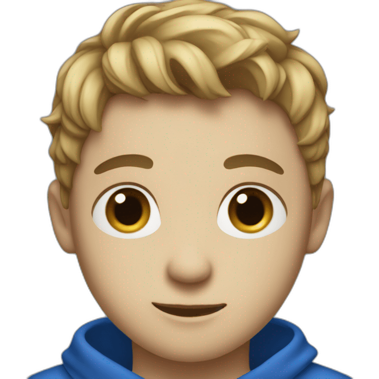 Boy with Elegant blue cloths emoji