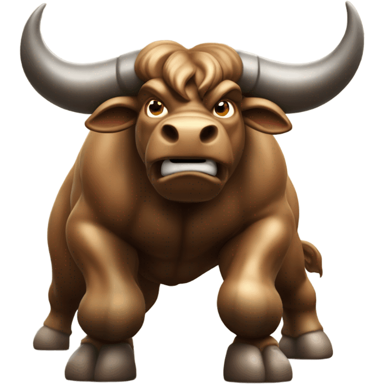 charging bull statue emoji