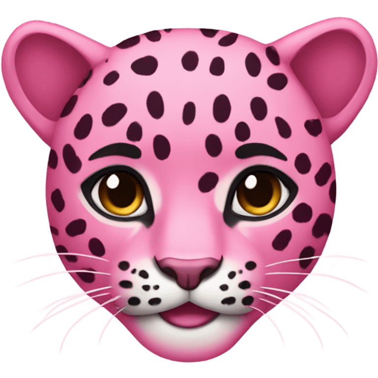 a pink leopard emoji