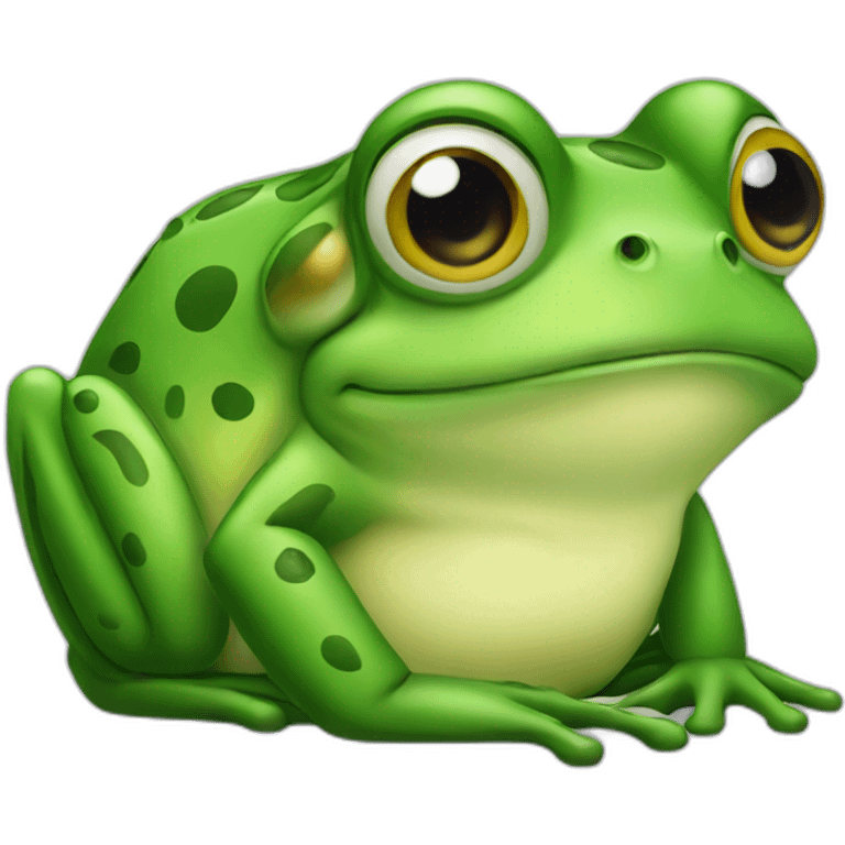 Frog pensive emoji