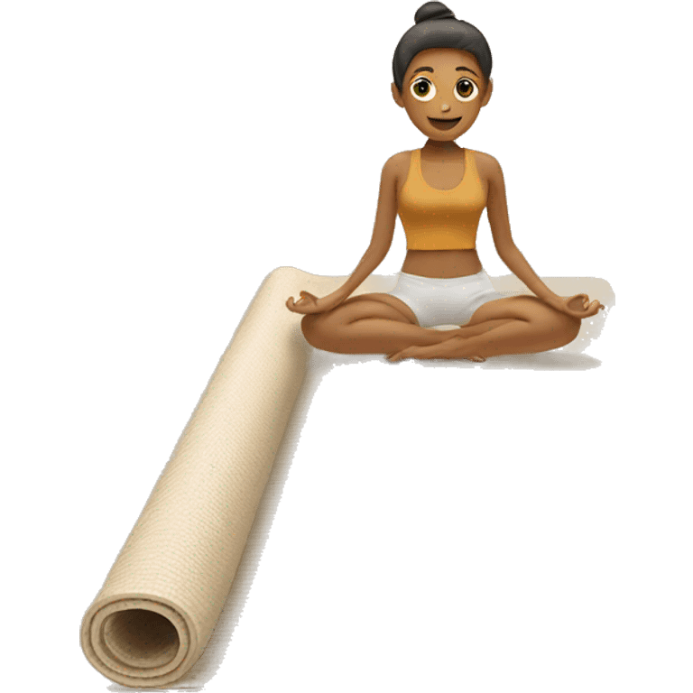 beige yoga mat emoji