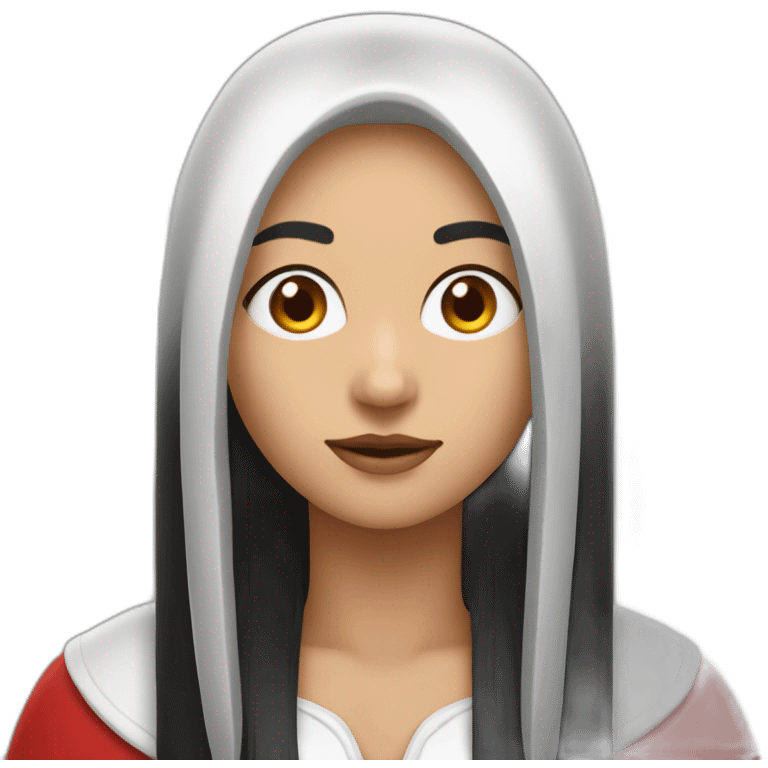 red-ridding-hood-long-straight-black-hair-with-white-streak-hair emoji