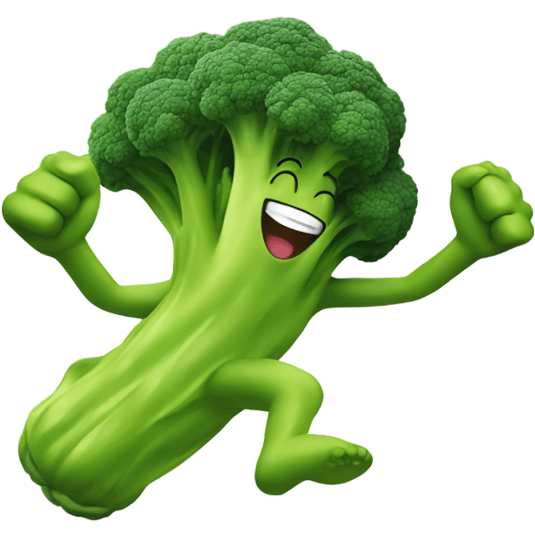 sprinting broccoli joyfully  emoji