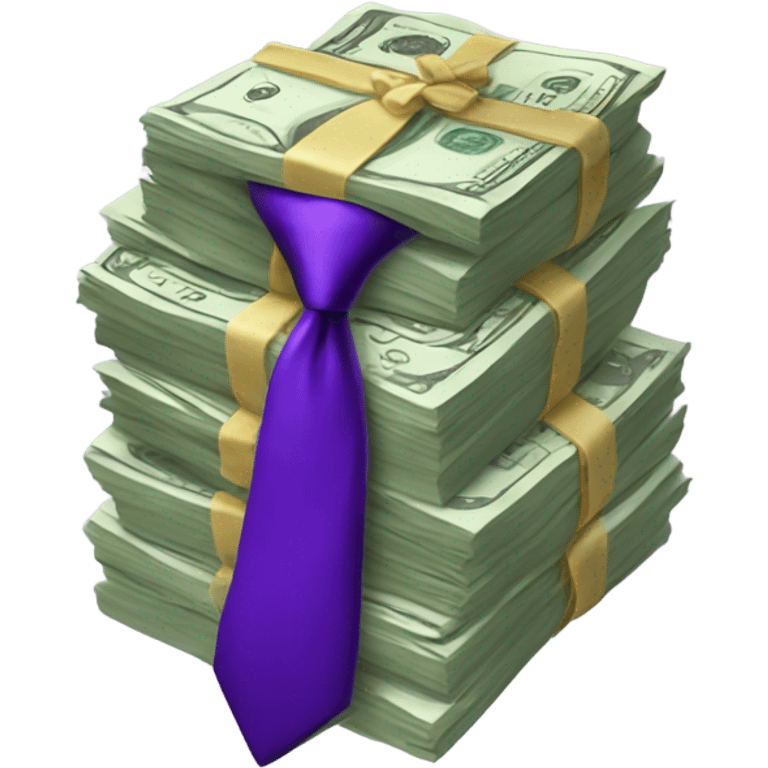 Money with purple tie emoji