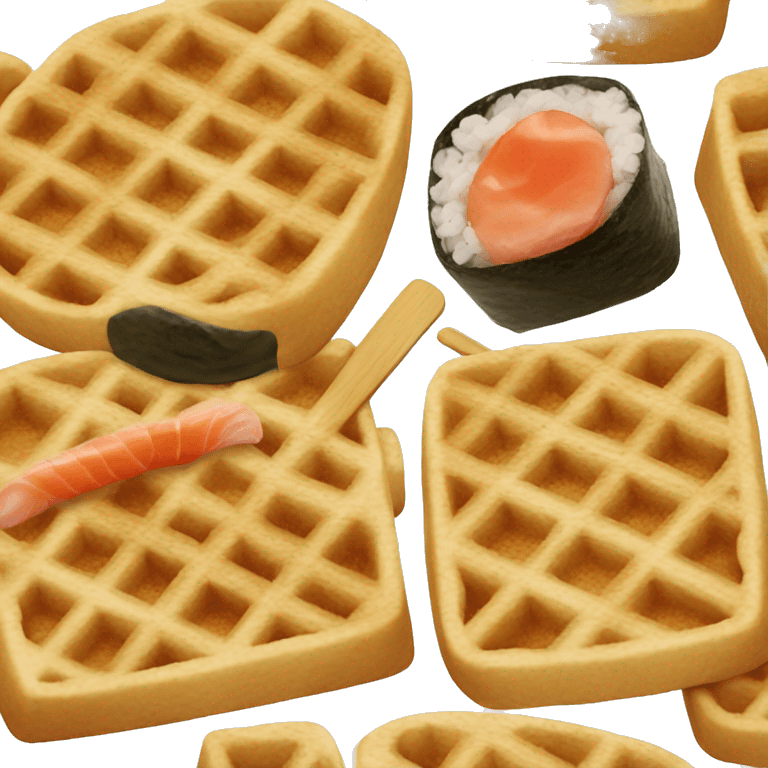 Sushi-waffles emoji