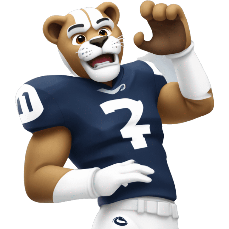 Penn state Nittany lion celebrate touchdown emoji