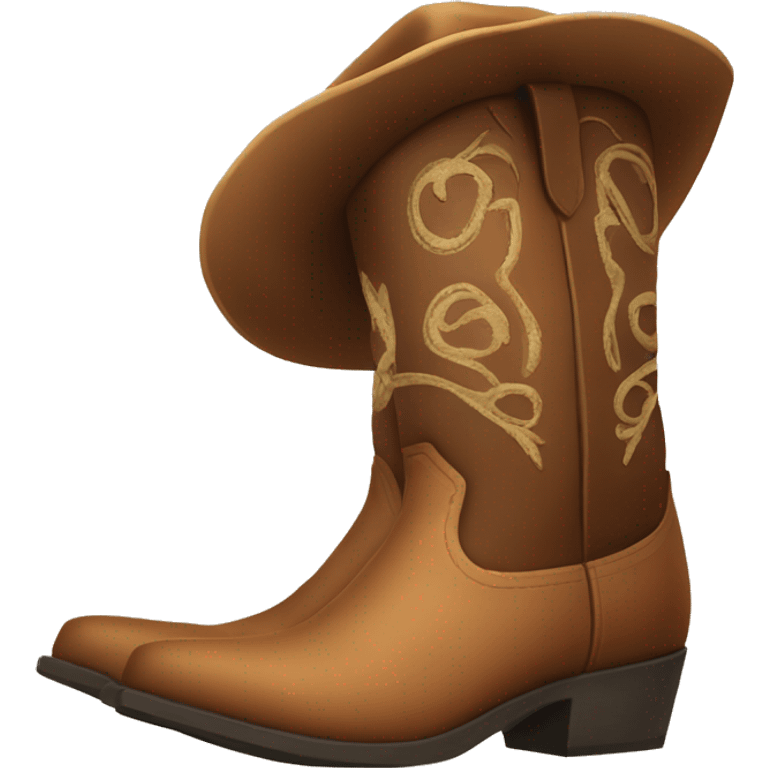 cute cowboy boots emoji