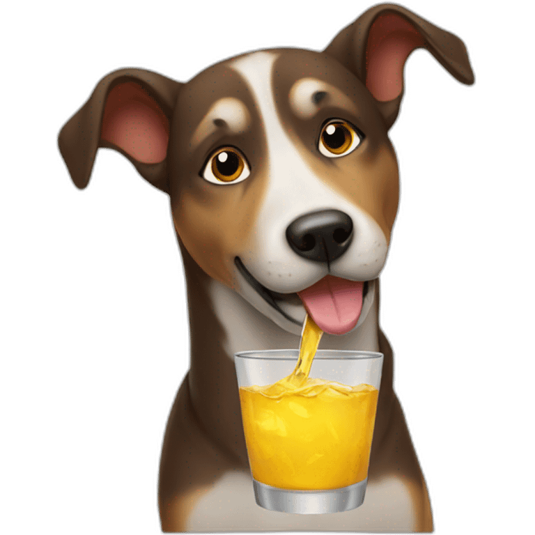 Dog drinking emoji