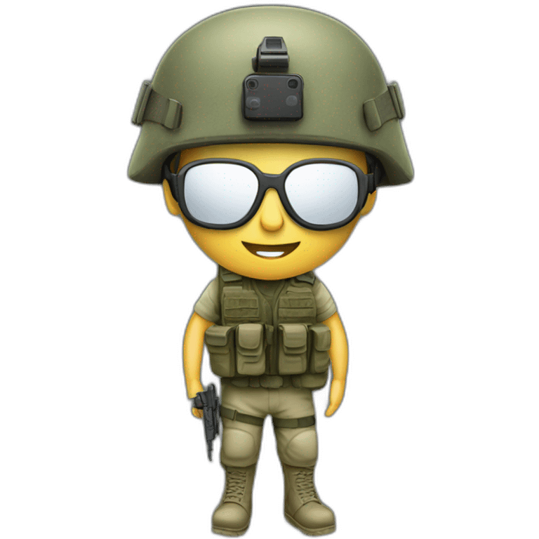 israeli soldier with vr glasses from the side emoji