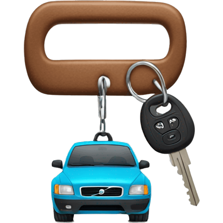 Car key volvo with cute hangers  emoji