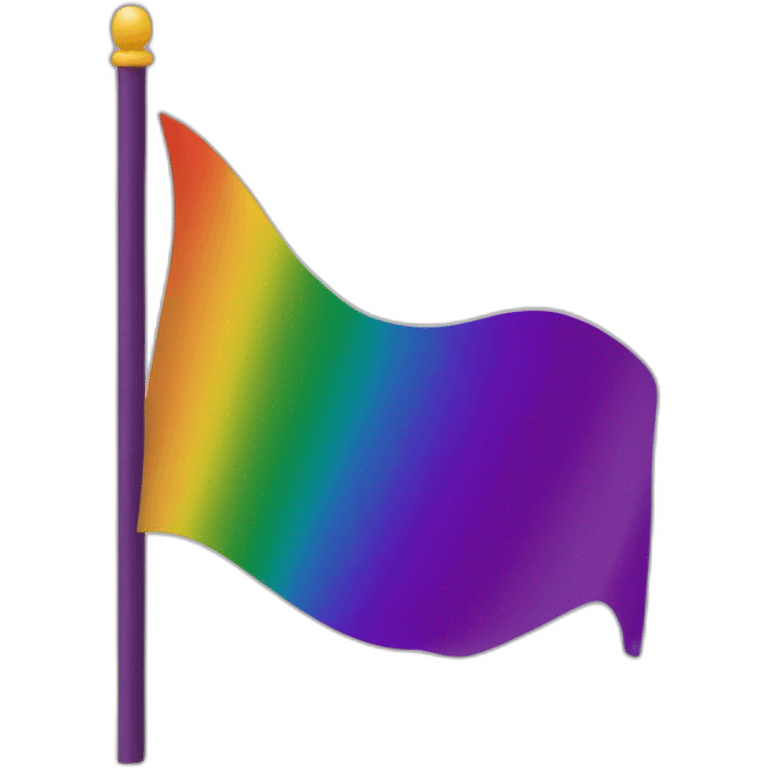 Drapeau inclusive lgbtqia mais avec de aubergine autour emoji