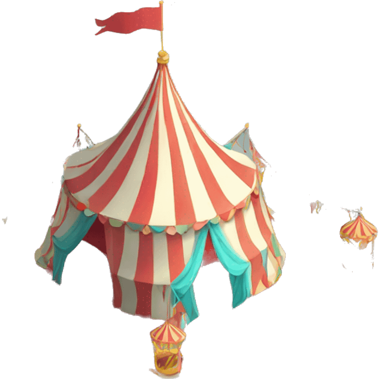 Isometric circus tent  emoji