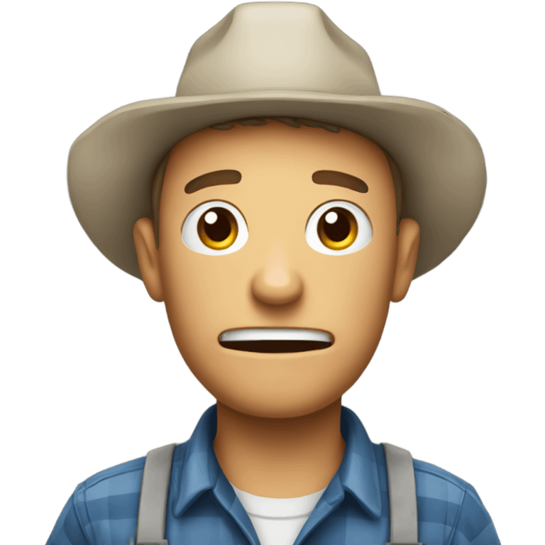 a panic farmer emoji