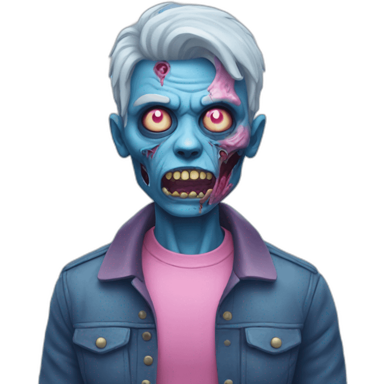 pink blue zombie emoji