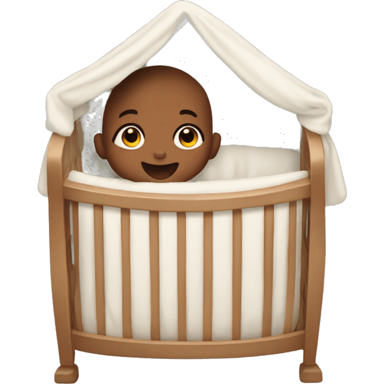 Baby in a giant crib emoji