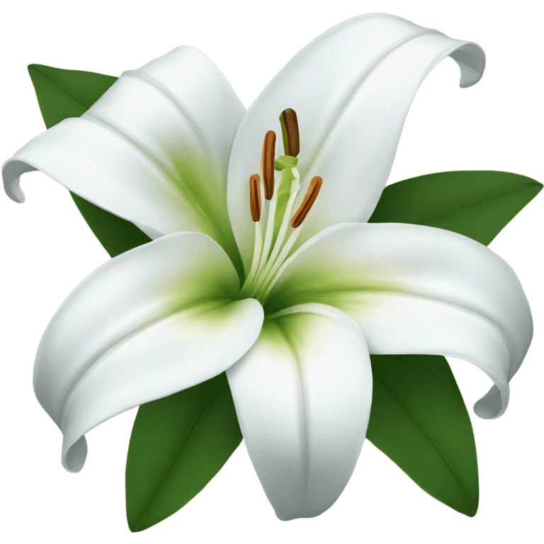 white lily flower  emoji