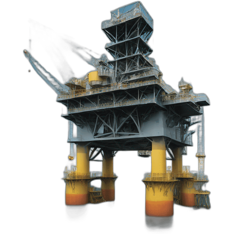 Wellhead Oil offshore platform with no derrick emoji