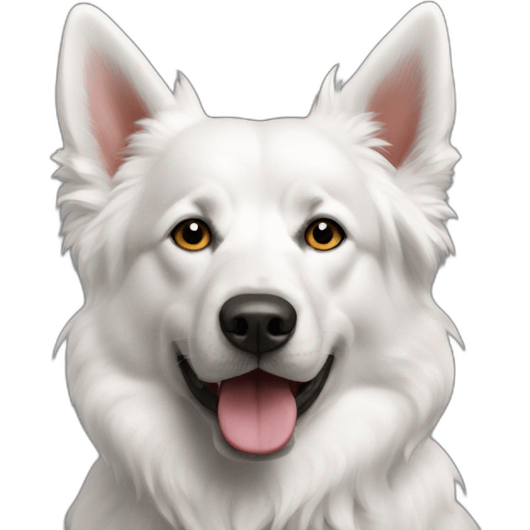 Chien berger suisse blanc emoji