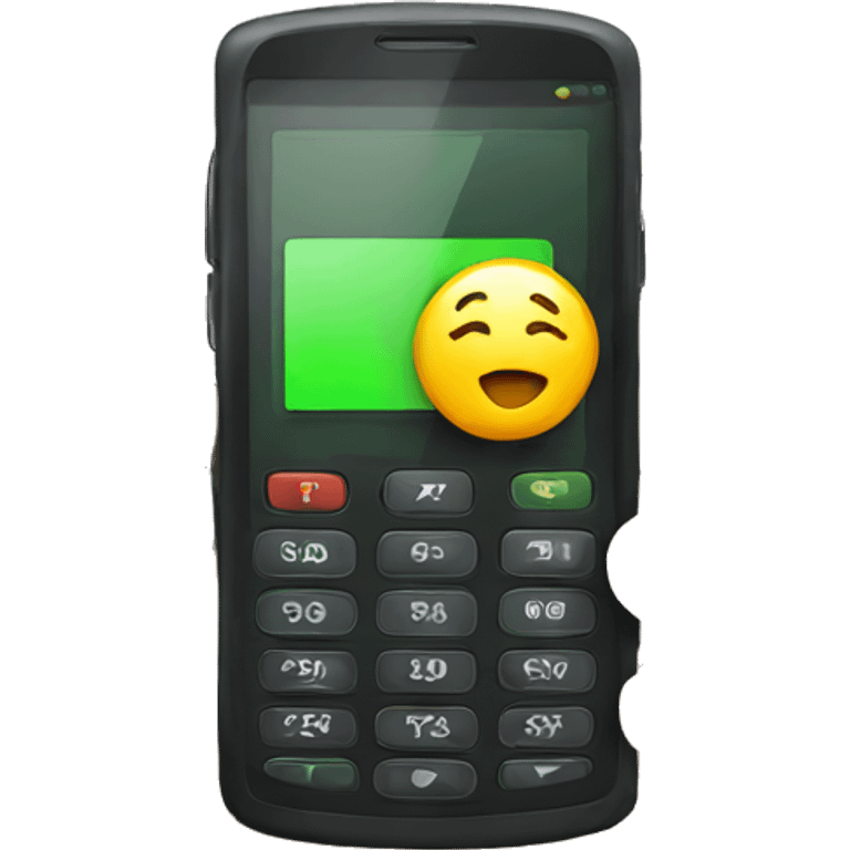 Phone with low battery emoji