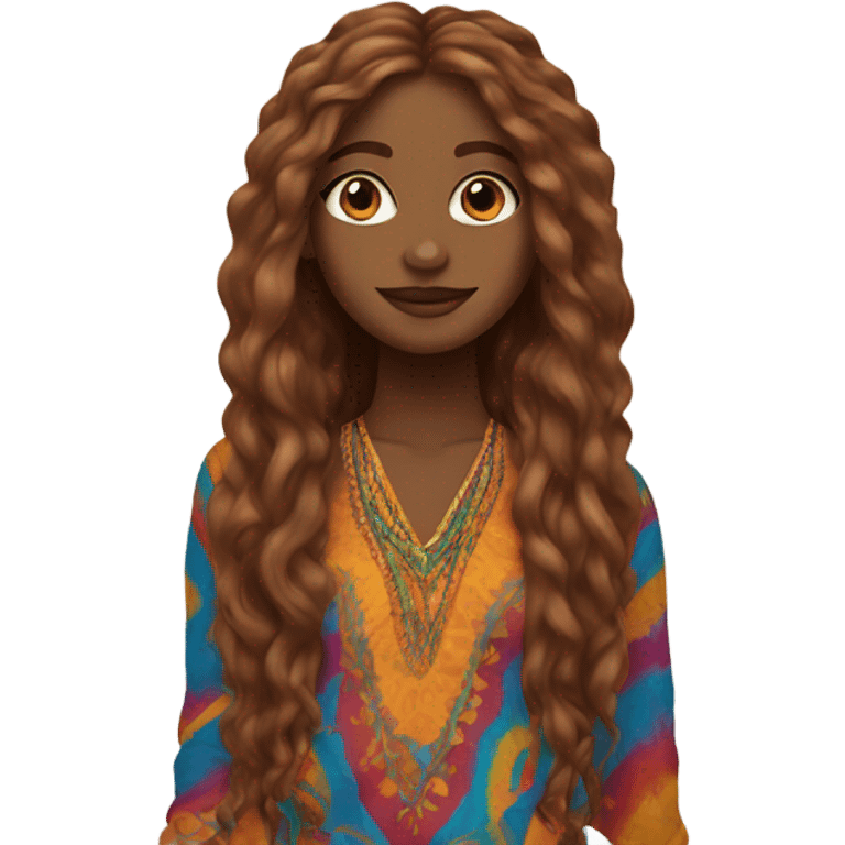 Brown girl with locks hippy  emoji