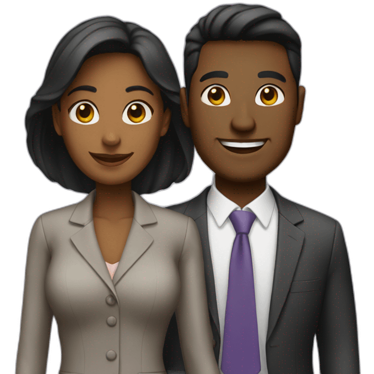 a business trip couple emoji