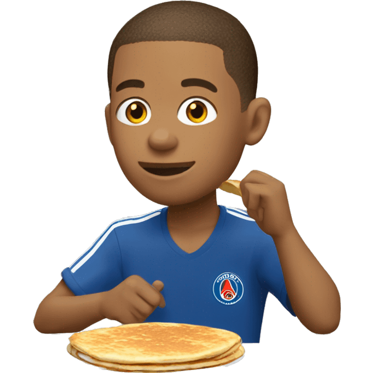 Mbappe qui mange des crêpes  emoji