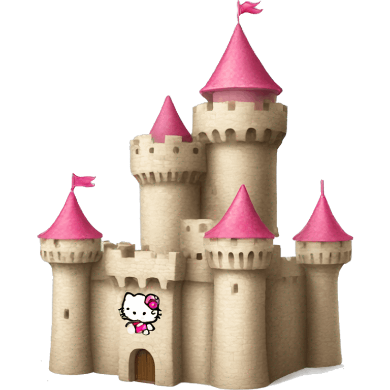 Hello kitty castillo de arena  emoji