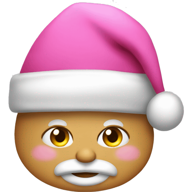 Pink Santa Claus hat  emoji