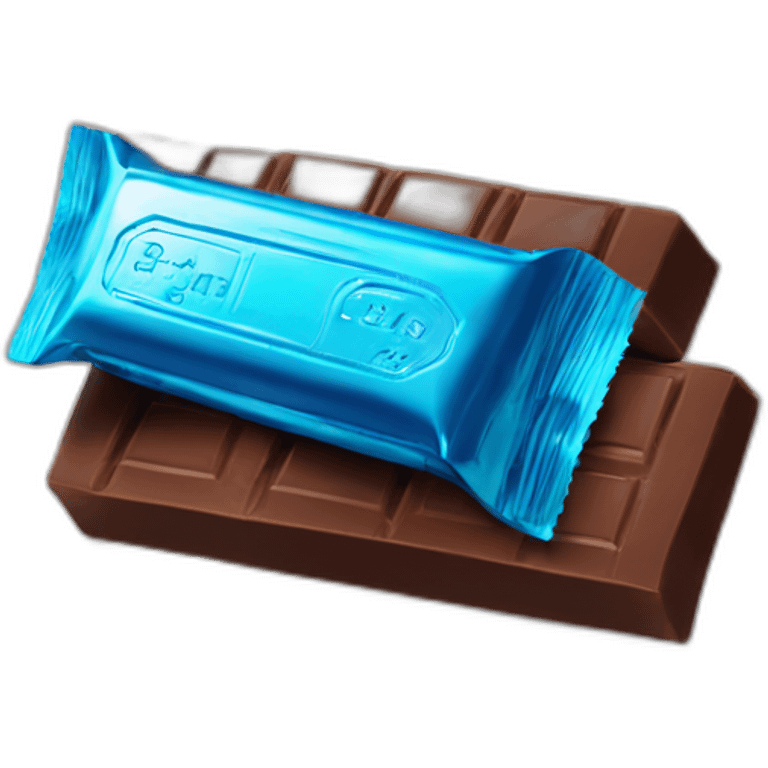 chocolate bar in blue foil emoji