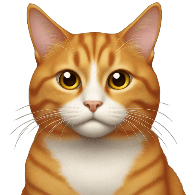 Suspicious looking ginger cat emoji