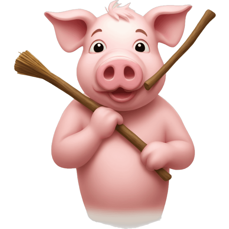 pig with stick emoji