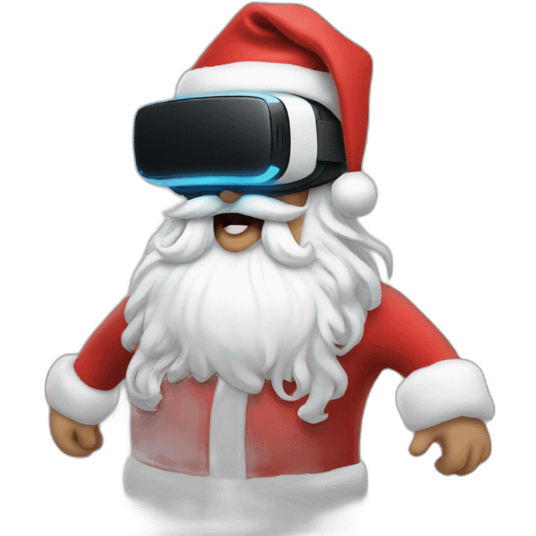 santa wearing vr headset emoji