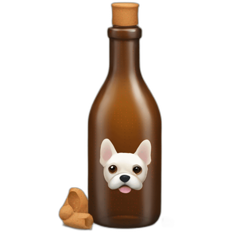 A bottle of dog emoji