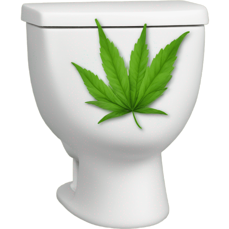 Weed toilet with bald man inside  emoji