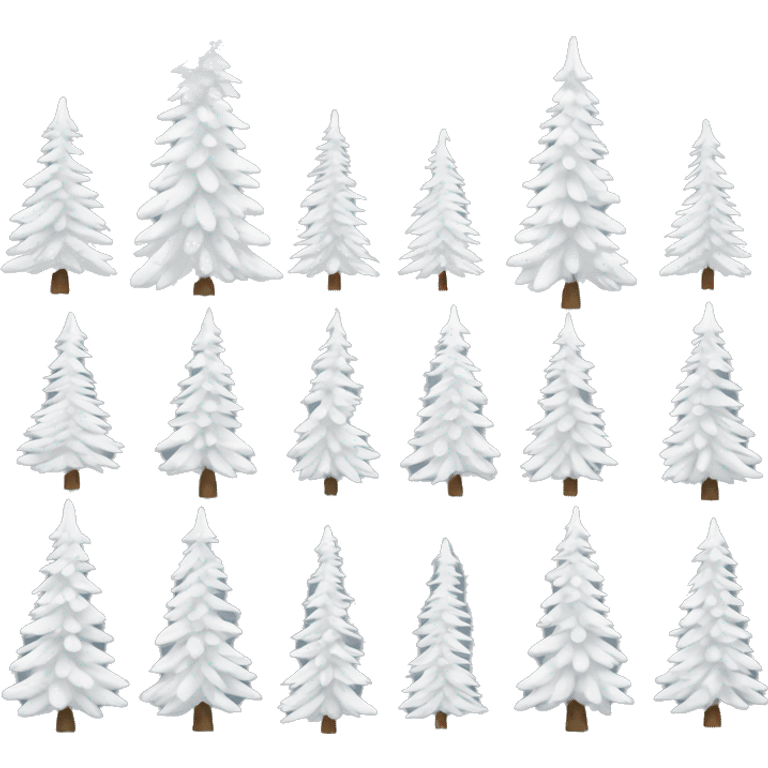  actual white fir christmas tree isolated.  emoji