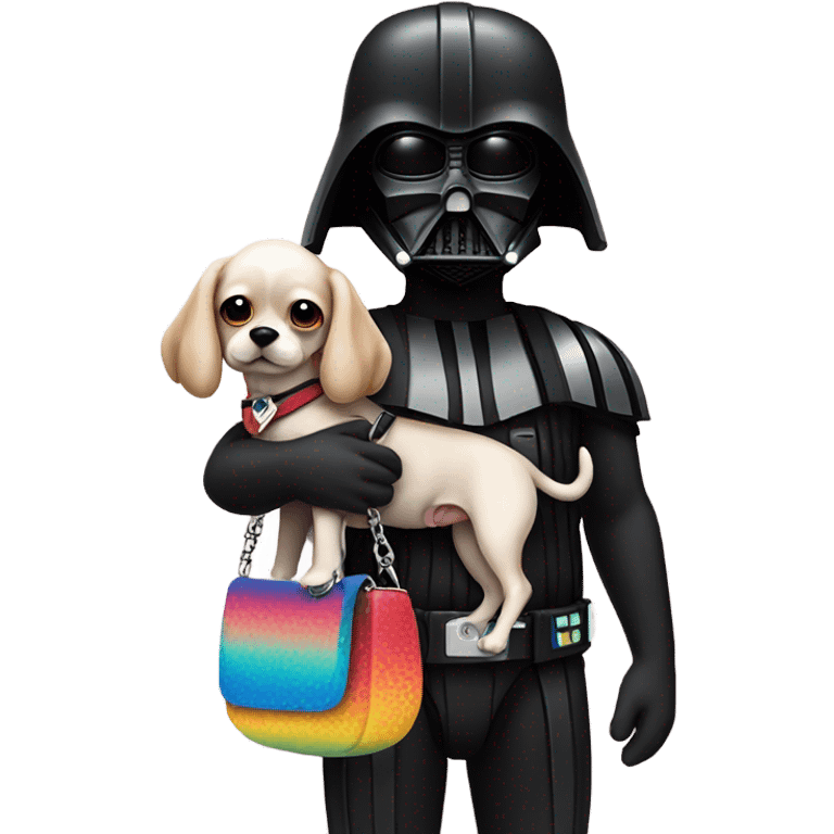 Darth Vader with a bikini and purse dog emoji