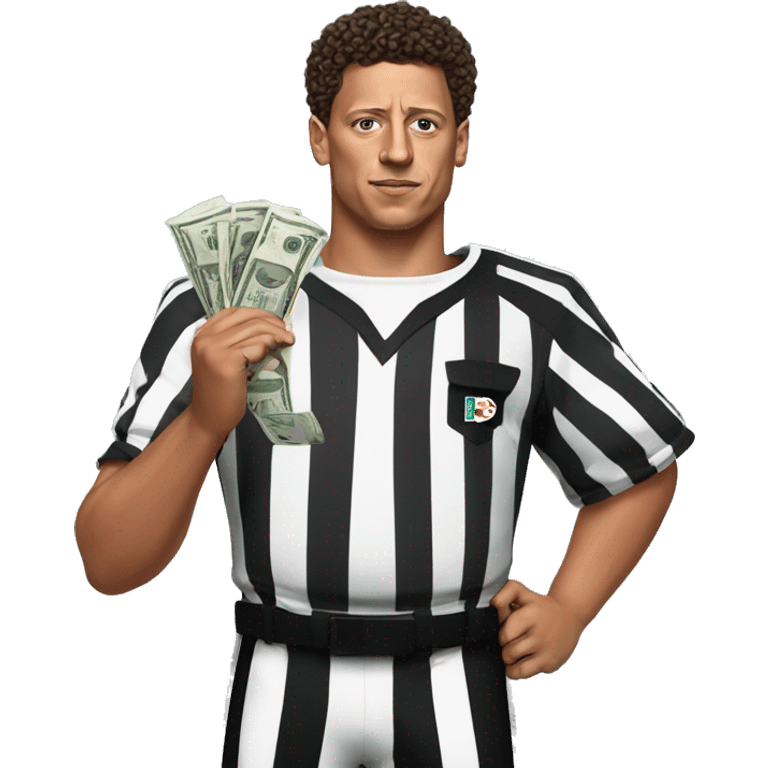 Patrick Mahomes with money and a referee emoji